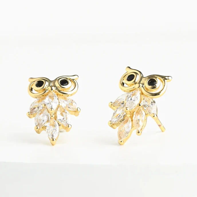 Owl Zircon Studs