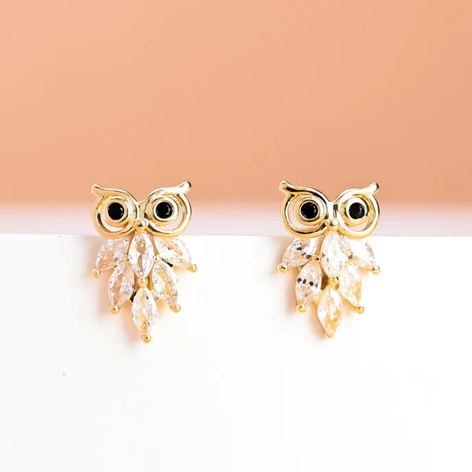 Owl Zircon Studs