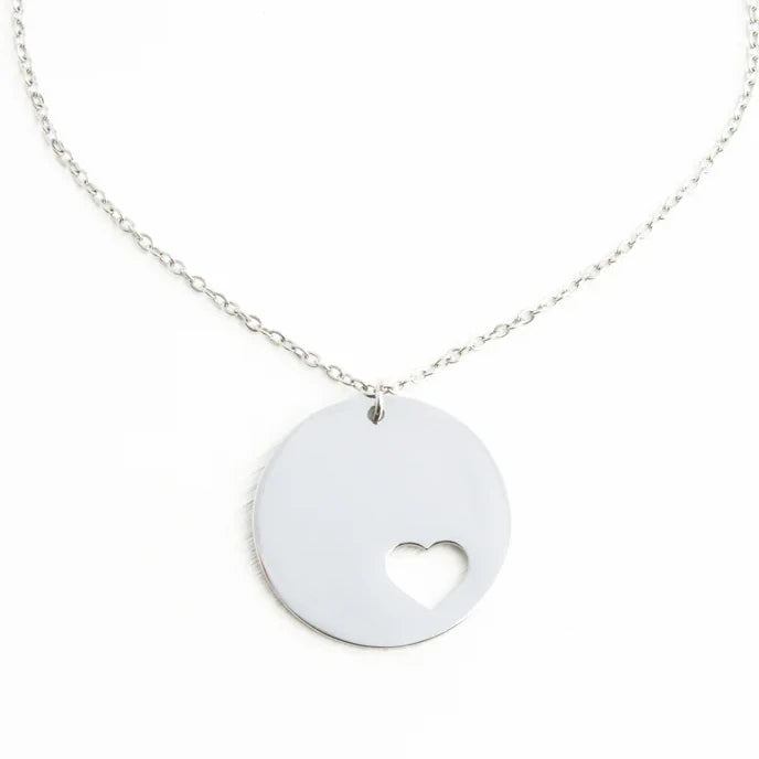 Forever In My Heart Necklace Set in Silver