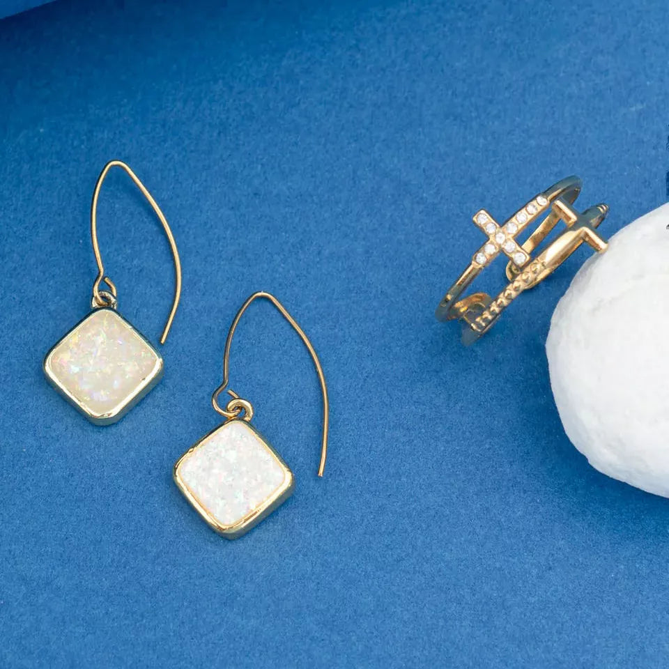 Gold Cross Serenity Ring