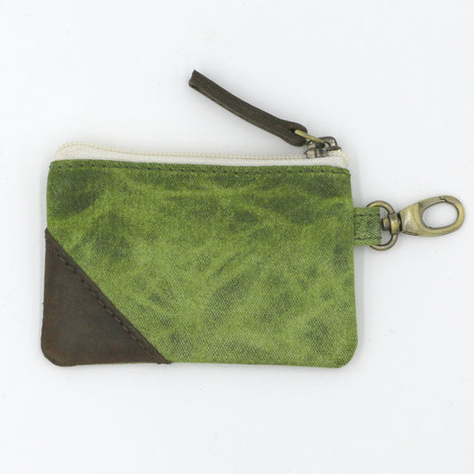 Resilient Coin Purse - Green Waxed Canvas