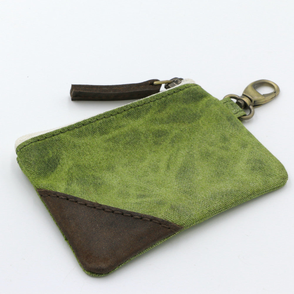 Resilient Coin Purse - Green Waxed Canvas