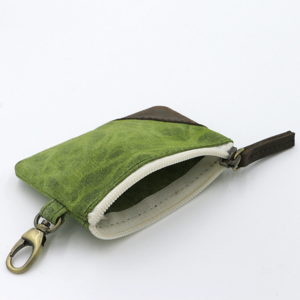 Resilient Coin Purse - Green Waxed Canvas