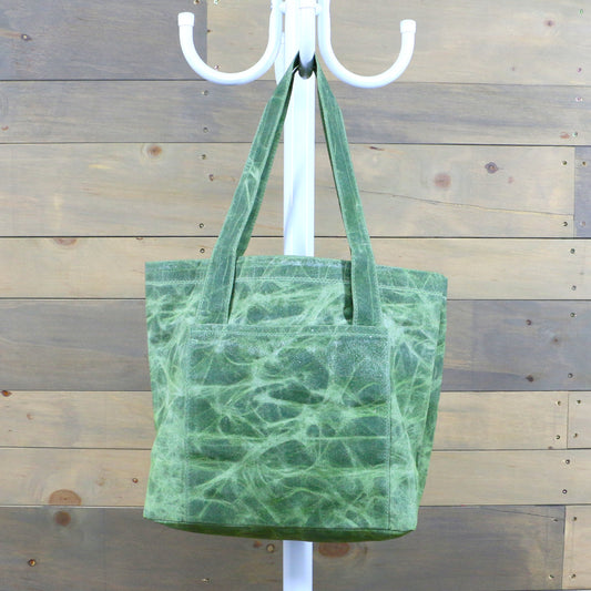 Resilient Tote Bag - Green Waxed Canvas