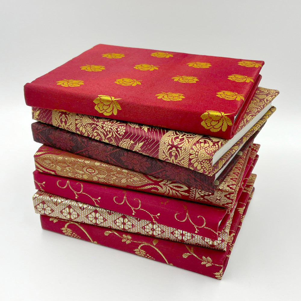 Silk Sari Journal - Large (Red)