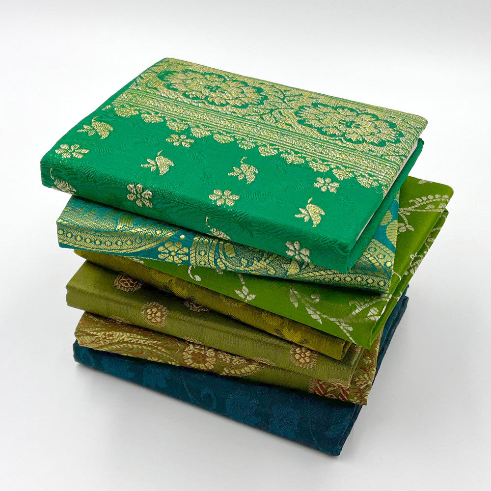 Silk Sari Journal - Small (Green)
