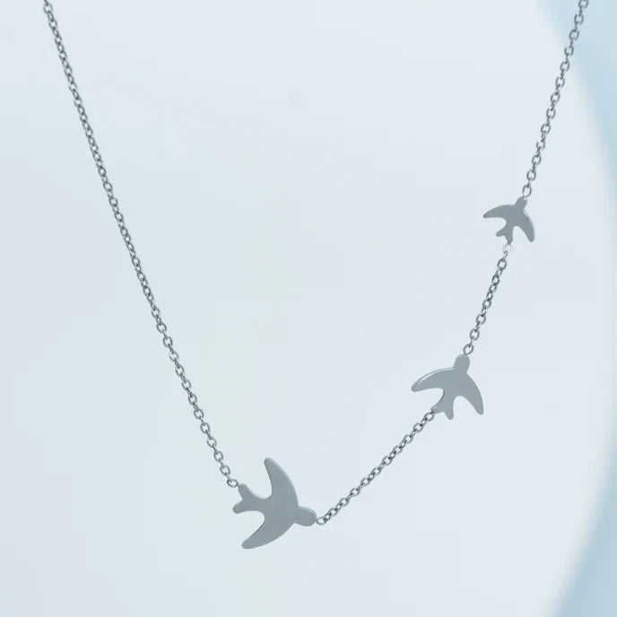 Sparrow Silver Necklace