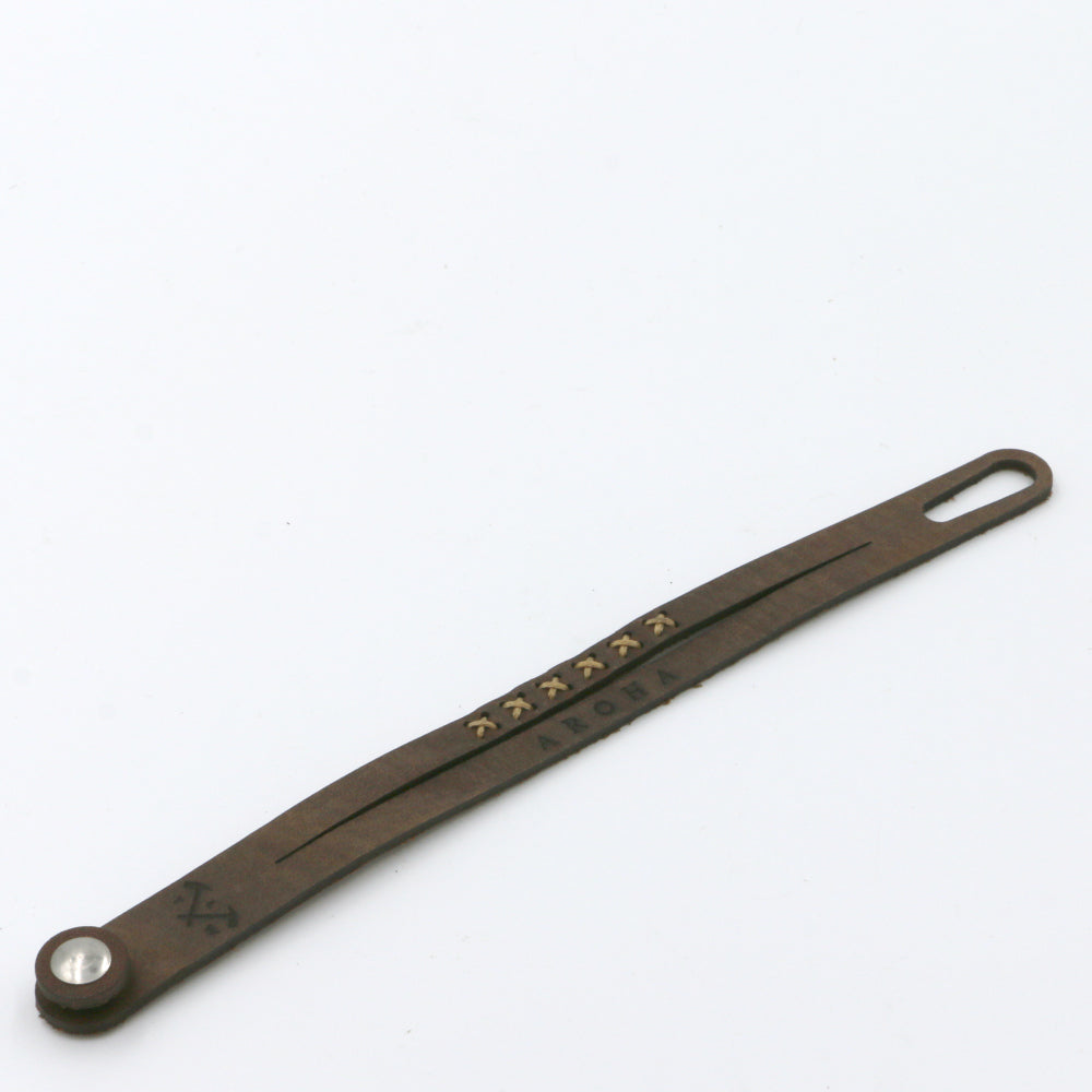 Aroha - Two-Strand Leather Wristband