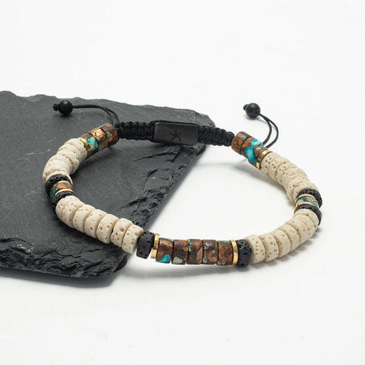 Vanguard Lava Bead Men's Bracelet