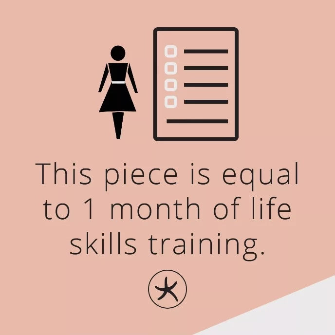 This piece is equal to 1 month of life skills training.