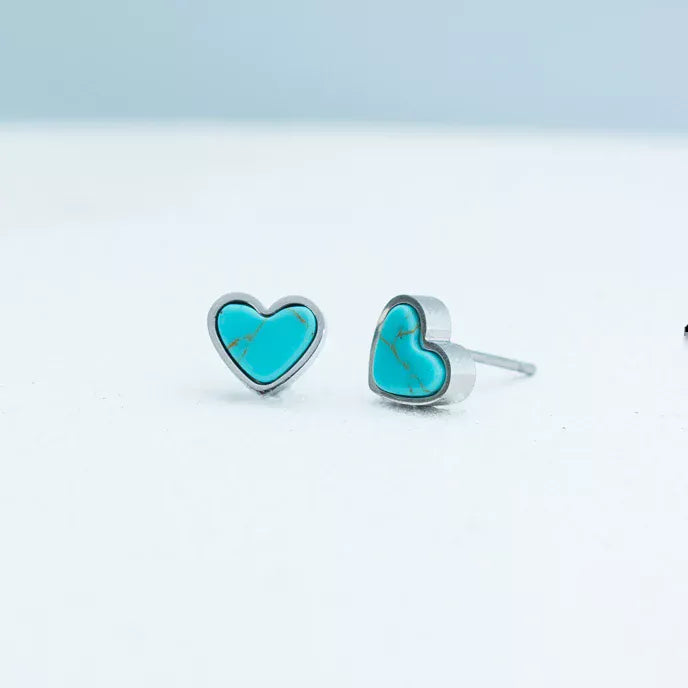 Bay Studs in Silver
