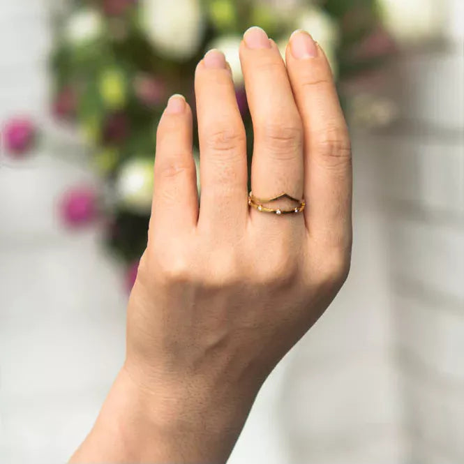 Becca Gold Ring Model Shot