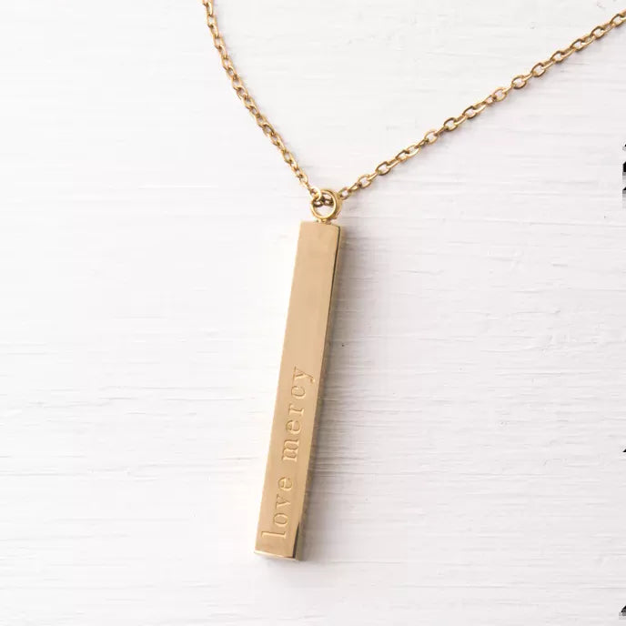 Give Justice Gold Bar Necklace Product Shot