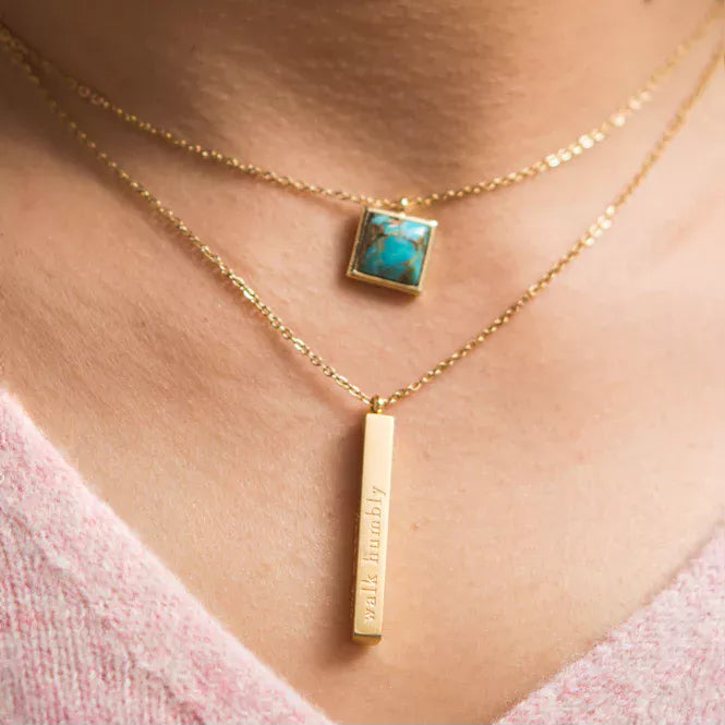 Give Justice Gold Bar Necklace Box Shot