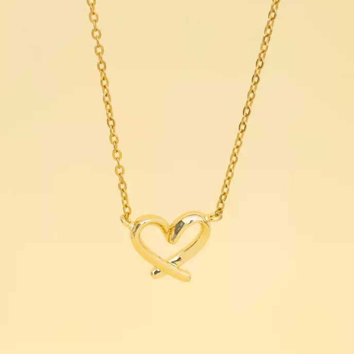 With Love Gold Necklace Product Shot