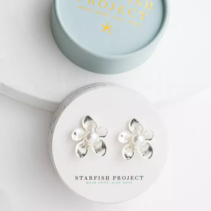 Hope In Bloom Earrings in Silver Box Shot
