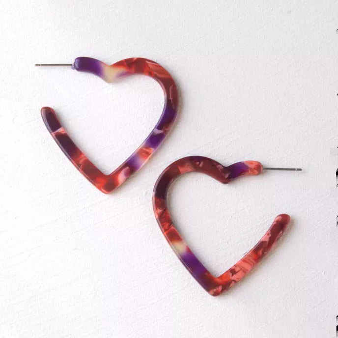 Joyful Heart Earrings in Shades of Blush Product Shot