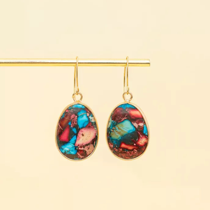 Mosaic Jasper Earrings Product Shot