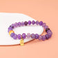 Lan Purple Agate Beaded Bracelet