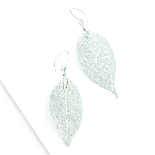 One-of-a-Kind Leaf Earrings in Moss Green