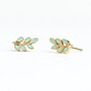 Rowen Leaf Stud Earrings in Mint