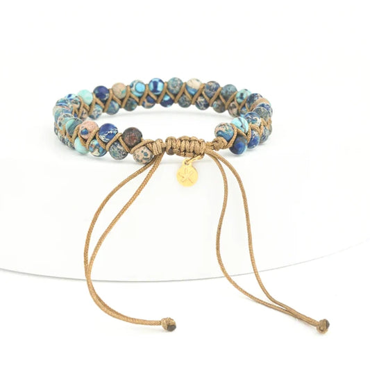 Wear Blue Handwoven Beaded Bracelet