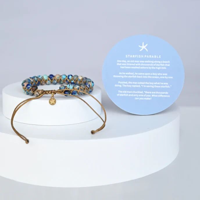 Wear Blue Handwoven Beaded Bracelet