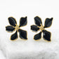 Bloom Earrings in Midnight Black