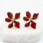 Bloom Earrings in Red