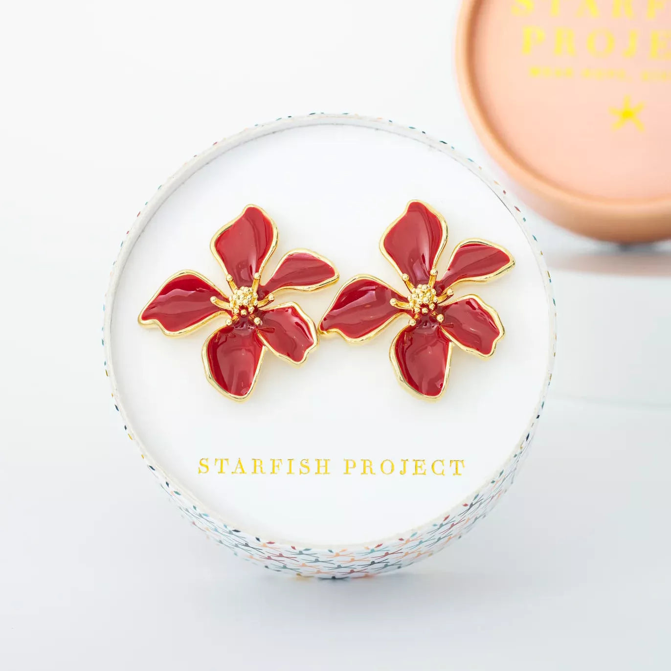 Bloom Earrings in Red