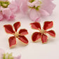 Bloom Earrings in Red