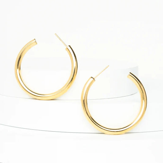 Classic Hoop Earrings in Gold