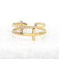 Gold Cross Serenity Ring