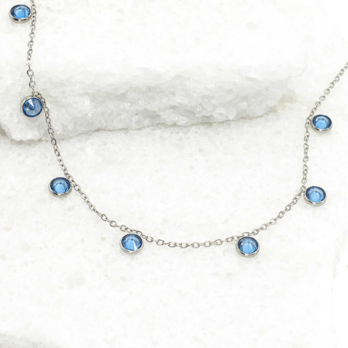 Guiding Lights Necklace in Silver & Blue