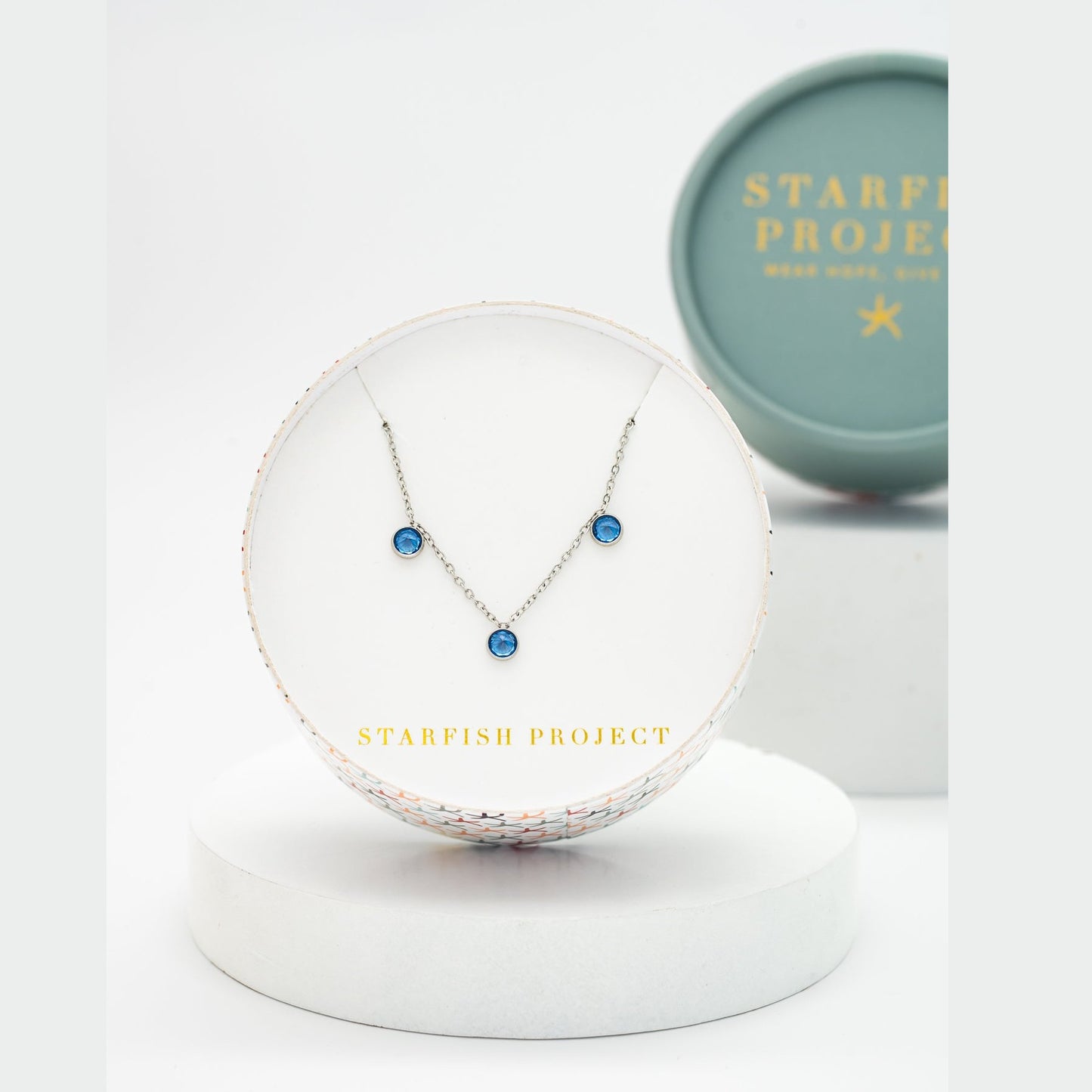 Guiding Lights Necklace in Silver & Blue