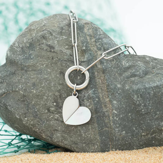 Heart of Mary Silver Necklace