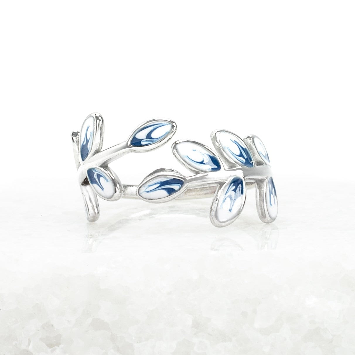 Hope Grows Ring in Silver and Blue