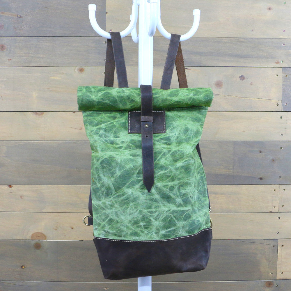 Resilient Backpack - Green Waxed Canvas