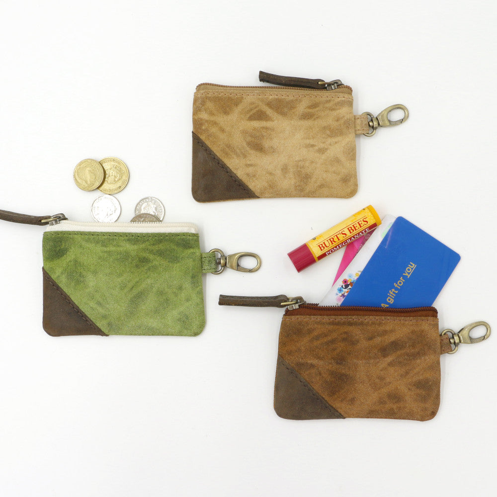 Resilient Coin Purse - Tan Waxed Canvas