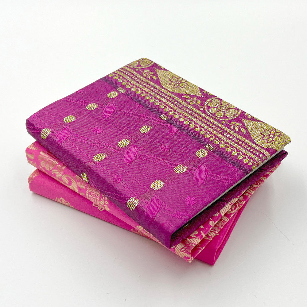 Silk Sari Journal - Small (Pink)