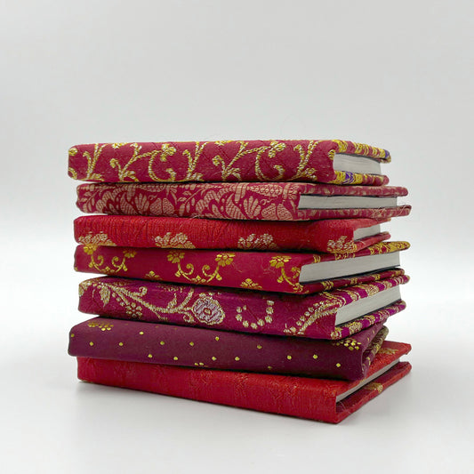 Silk Sari Journal - Small (Red)