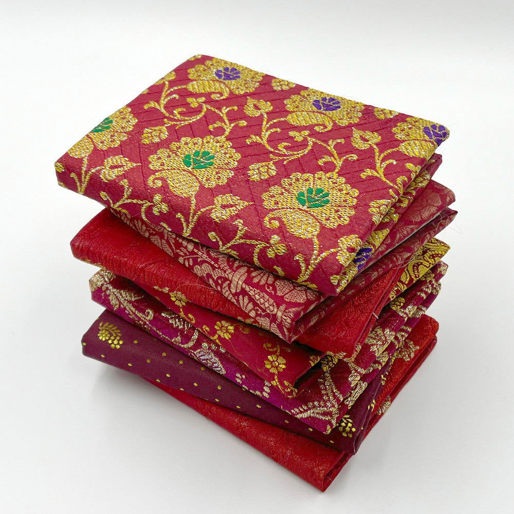 Silk Sari Journal - Small (Red)