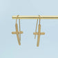 Magdalene Gold Cross Earrings