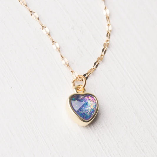 Wear Blue Gold Heart Necklace