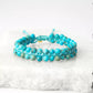 Wear Blue Handwoven Beaded Bracelet in Turquoise