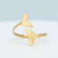 Whale Tale Wrap Ring in Gold