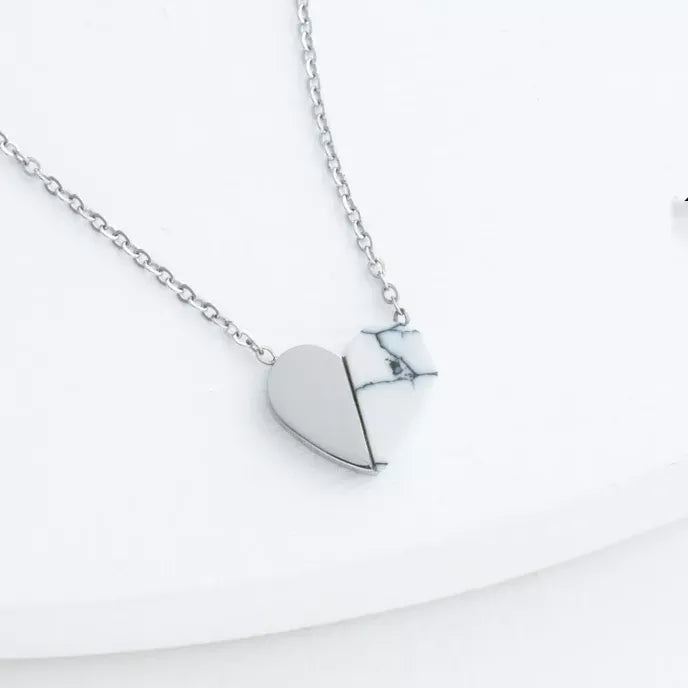 Alexis Silver Heart Necklace Product Shot