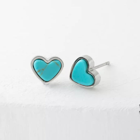 Bay Studs in Silver