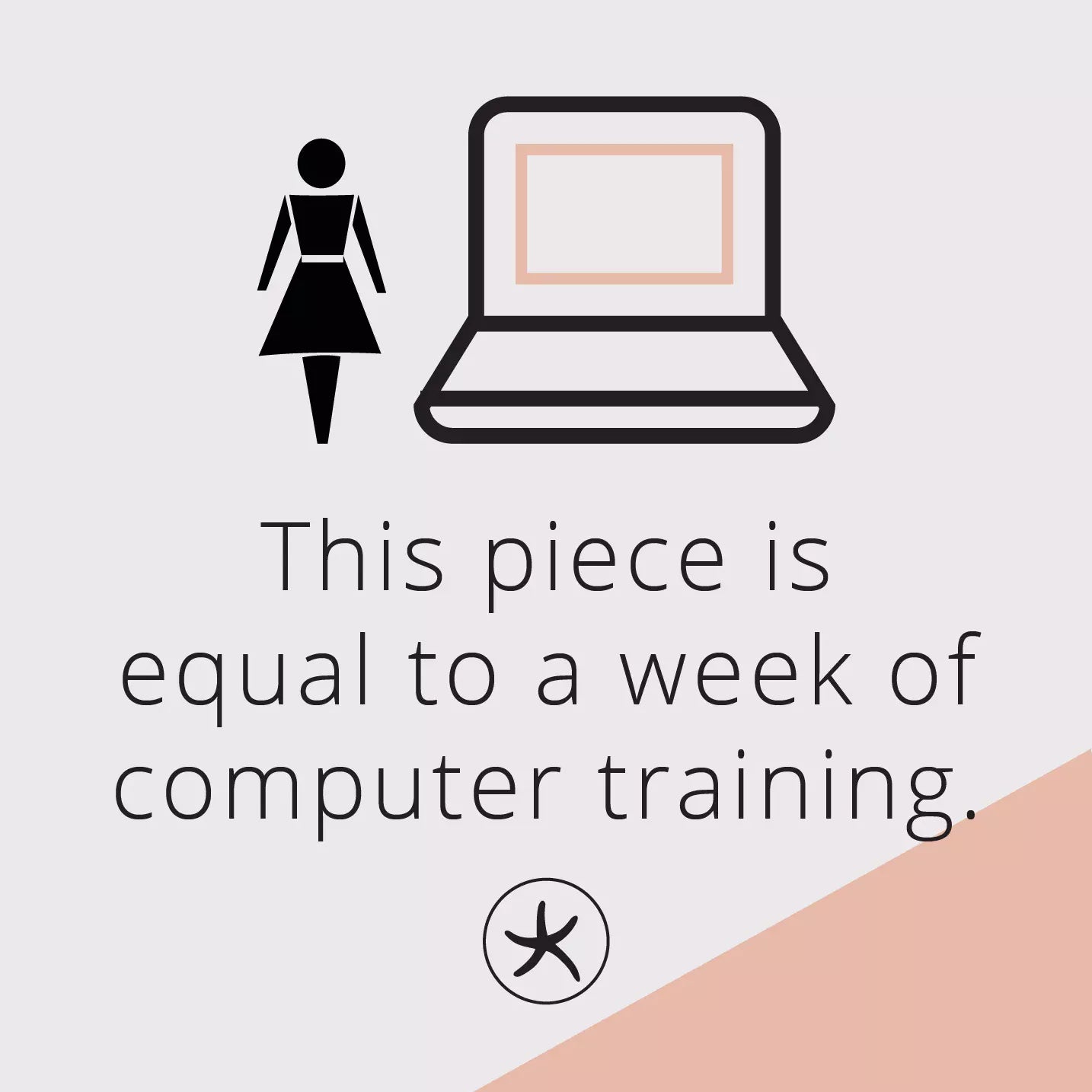 This piece is equal to a week of computer training.