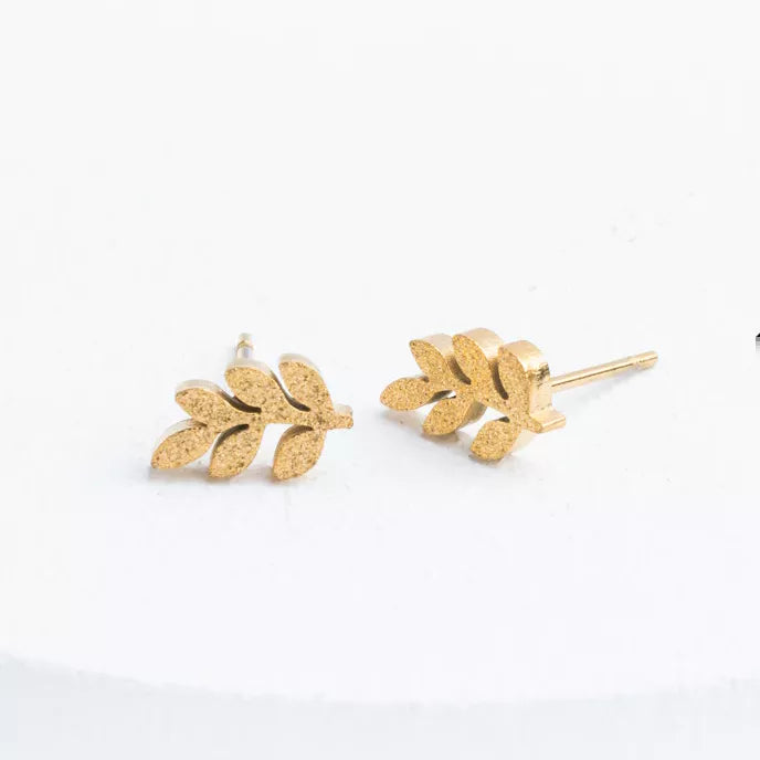 Frosted Rowen Stud Earrings Product Shot